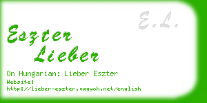 eszter lieber business card